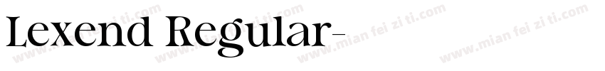 Lexend Regular字体转换